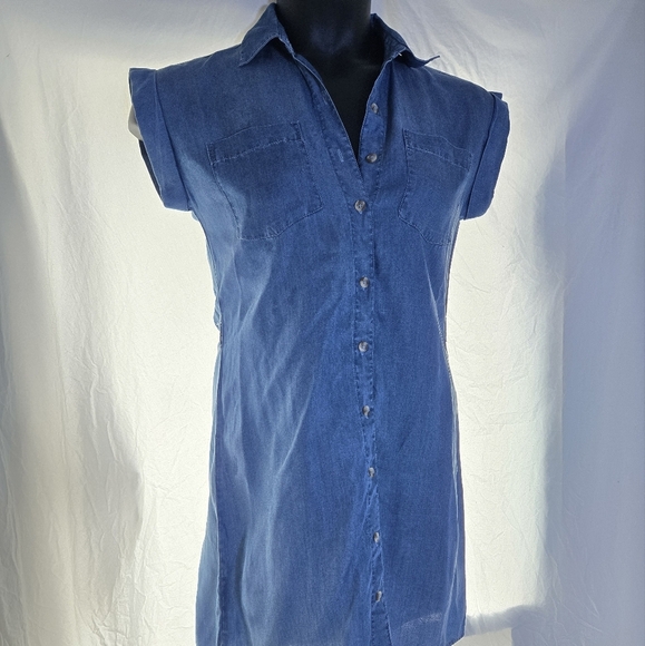 Cute Chambray Shirt Dress - Picture 8 of 8